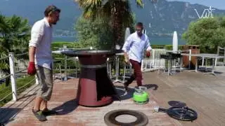 Conversion mode gaz au bois table brasero plancha Fusion