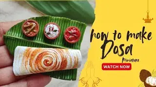Let's make Dosa with Clay |DIY| @theyellowbrushh #handmade #miniature #dosa #claycraft #foodart