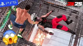 WWE 2k25 - John Cena vs. The Fiend Bray Wyatt - Hell in a Cell Match | PS5