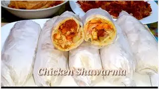 Chicken Shawarma//homemade Shawarma recipe//perfect shawarma rolls//manaz kitchen