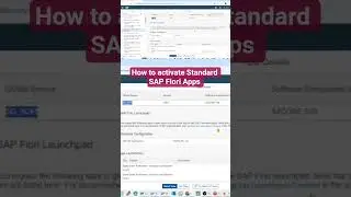 Как активировать стандартные приложения SAP Fiori