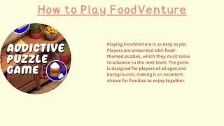 FoodVenture PuzzleGame