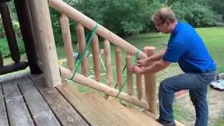 How To Install Log Stair Railing with Meadow Valley Log Homes