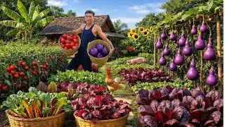 Chairman Trieu Harvests Homegrown Vegetables: Rainbow Chard, Tatsoi.. To The Market &ndash; Build Farm
