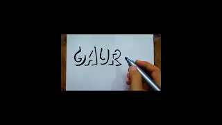 Gaurav 3d Name art 🔥#youtubeshorts #viral #3d #shorts #drawing