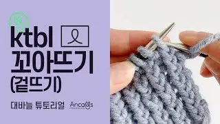 [대바늘 왕초보] 대바늘 기법 / 꼬아뜨기 (겉뜨기) / ktbl / 영문도안 / 앵콜스