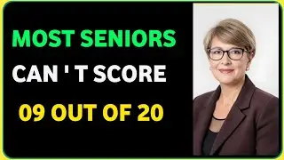 MOST SENIORS CAN'T SCORE 09 OUT OF 20
