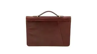 TUSCANY LEATHER CLAUDIO EXCLUSIVE LEATHER DOCUMENT CASE WITH HANDLE BROWN