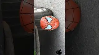 Spider man toy crushing | Crushing crunchy soft things by car #crushingcrunchy #spider #shorts