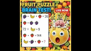 Maths fruit 🍓 🍇🍌 Puzzle 🧩 for champion 🏆 only #viral #shorts #creative #maths #puzzlechallenge