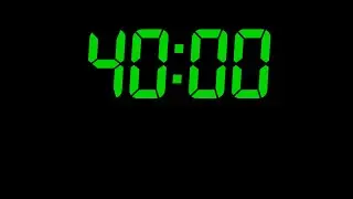 40 Minute Green Digital Countdown Timer (No Ads, Clear End Alarm)