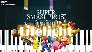 [Easy] Lifelight - Super Smash Bros.&trade; Ultimate | Piano Tutorial with Finger Numbers