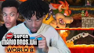CONQUERING The MOST CHALLENGING WORLD IN NEW SUPER MARIO BROS. WII!