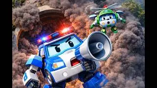 Tunnel Fire Rescue! 🚨 Robocar Poli Saves Friends in a Smoke-Filled Tunnel