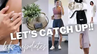 LIFE UPDATES! LET'S CATCH UP | Cozy Earth unboxing, kitchen, our engagement, wed shred?! #cozyearth