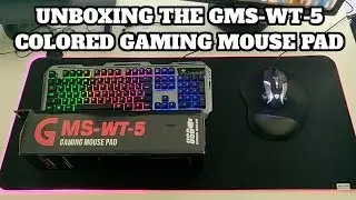 UNBOXING MY NEW COLORED GAMING MOUSE PAD WITH BACKLIGHT COLORS! GMS-WT-5 MOUSE PAD!