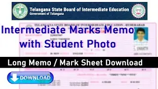 How to Download Intermediate Marks Memo TS with Photo | Long Memo Passed Failed 2020 21 22 23