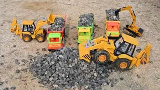 Big Dumper Truck Toys और JCB Loader का Realistic Sand Work &ndash; बच्चों के लिए Learning Video