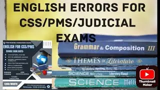 Advanced English Errors & Corrections | Judicial & FPSC Exam Preparation | Abdul Azeem Junejo