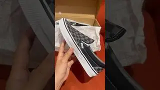 Vans Slip-On Checkerboard Black/Pewter #vans #reviewvans #vansslipon #universeunbox #ของแท้
