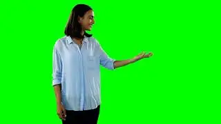 Standing Woman Green Screen | Free Video Footage