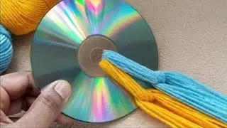 DIY Craft ideas with Old CD and Woolen Yarn | Easy Sewing Hack 