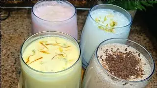 Kesar Pista Lassi Recipe | Chocolate Lassi Recipe | Rose Lassi Recipe | Elaichi Lassi Recipe 