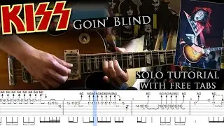Kiss - Goin' Blind guitar solo lesson (with tablatures and backing tracks)