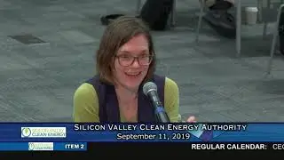 Silicon Valley Clean Energy Board Meeting - September 11, 2019