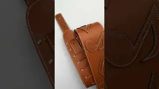 Tracolla chitarra pelle SRV Vintage &ndash; Handmade Leather Guitar Strap &ndash; Stile Stevie Ray Vaughan
