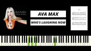 Ava Max - Who's Laughing Now (BEST PIANO TUTORIAL & COVER)