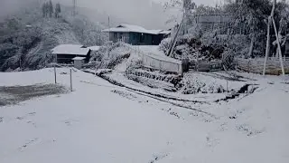 Snowfall at Yimpang : Nagaland : NorthEast India