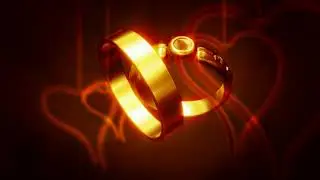 Wedding Rings and Hearts - Copyright Free Stock Footage Clip