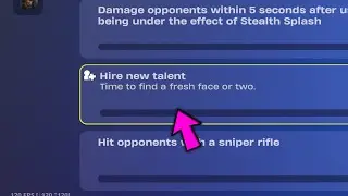 How to Hire new talent - Fortnite Weekly Quests
