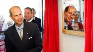 Earl of Wessex Prince Edward opens the DMU Queen Elizabeth II Diamond Jubilee Leisure Centre