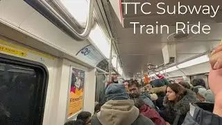 Toronto TTC Subway Train Ride Post NYE 2023-24 Celebrations