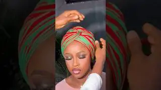 How to tie a quick, easy and beginner friendly turban #gele #gelestyles #makeup #fyp #africanwedding