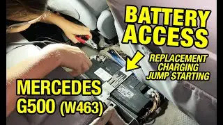 Accessing the Battery in a Mercedes G500 w463 to Charge, Replace, or Jump Start