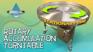 Stainless Steel Rotary Accumulation Turntable with Stationary Rim