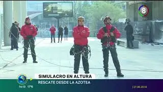 Simulacro de rescate en las alturas