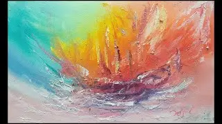 painting   abstract Colorful / When the ship was hit by a storm