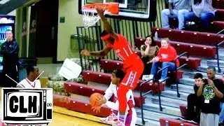 Carlton Bragg catches oop on defenders back - 2014 McCracken County Festival of Hoops