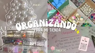 Organizando mis materiales de bisutería 🌷 Haciendo tarjetas para mí tienda 🌷 Tour por mis materiales