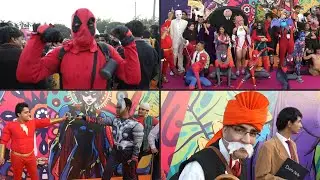 Indian cosplayers and comic book fans at New Delhi's Comic Con | AFP