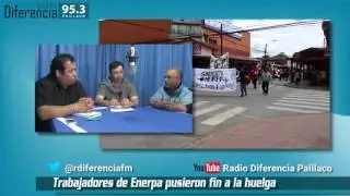 Entrevista en Hora Trece de Radio Diferencia 95.3 Mhz - Fin huelga Enerpa