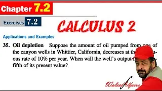 30 Application and Examples: (Oil depletion) حل تطبيقات على التغير الأسي