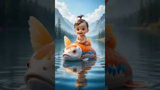 Cute Baby Dancing on Giant Fish 🐟😂 | Funny Baby Dance Video 2025
