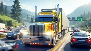 Realistic Heavy Cargo Truck on Busy Highway | Epic Long Vehicle Driving Gameplay Adventure