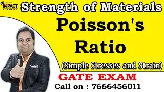 Poisson's Ratio (GATE) | Simple Stresses and Strain | Strength of Materials #gate2025 #education