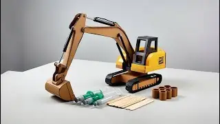 How to make a JCB hydraulic arm from cardboard l DIY MINI
